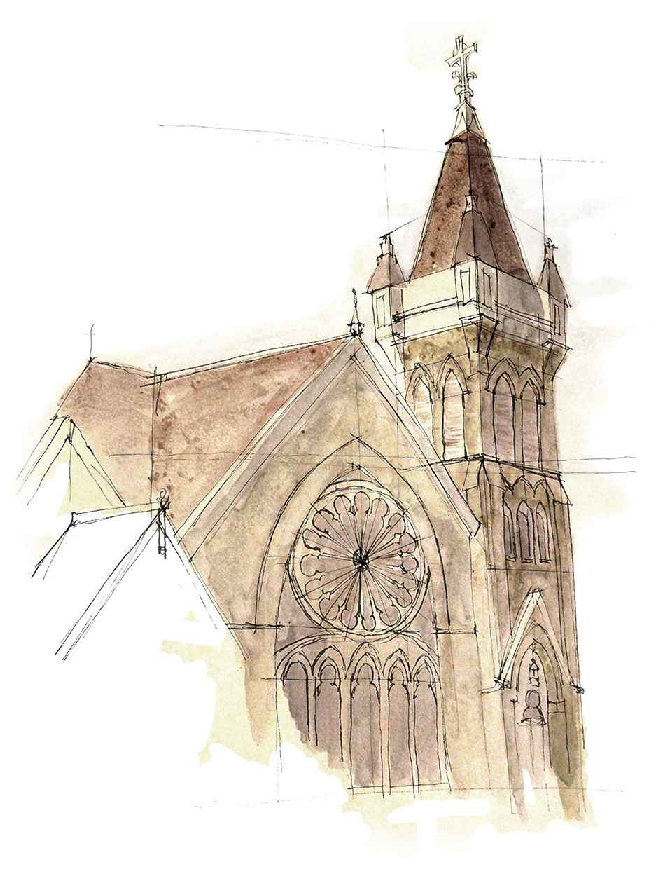 An example of Jonathan Meadows' sketches.