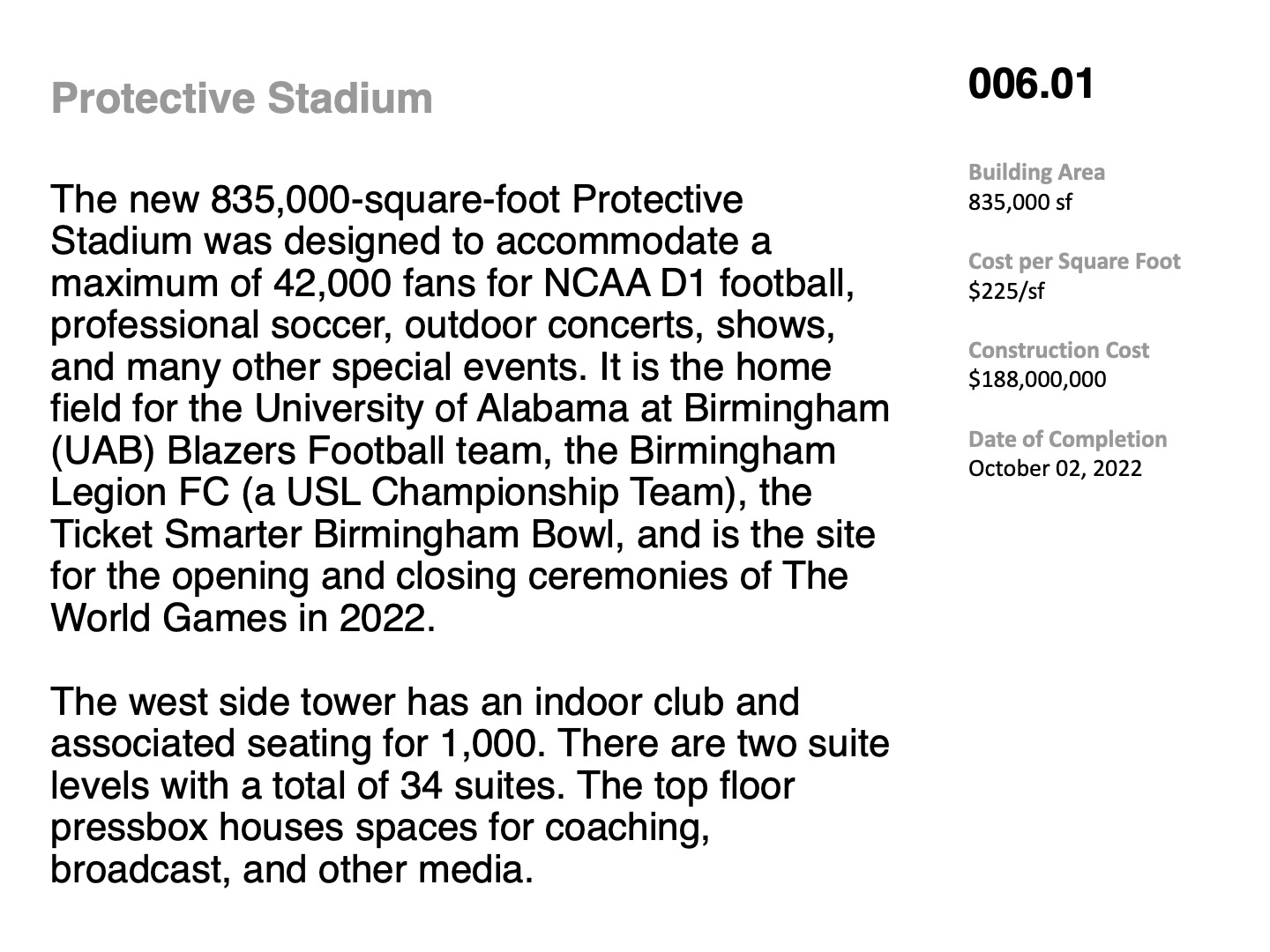 Club & Suites - Protective Stadium